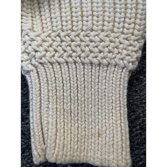 Chunky Knit  Women"s Turtleneck Sweater In Cream By Parker of Vienna Size Medium - Picture 14 of 16